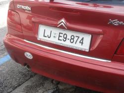 Slovenian license plate