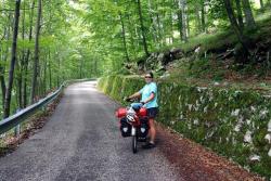 Up a tiny road to Slovenia