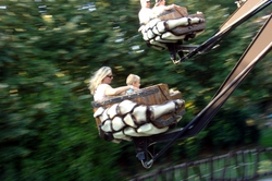 Gina and George on the skeleton ride
