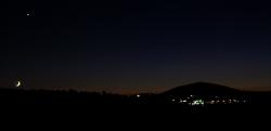 The moon over the hills near Ariha