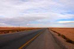 Straight desert road