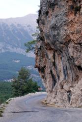 A tight curve descending into Antalya