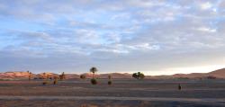 Cycling by the sand dunes of Merzouga