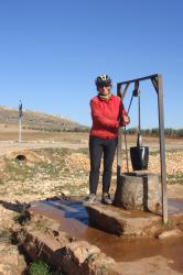 Friedel at the well at Nadi Houri