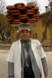A simit seller in Gaziantep