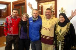 Michael and Andrea with Ahmed's family