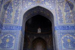 Tiles cover every inch of the mosque