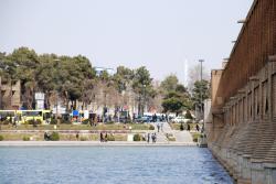 The riverbanks are always busy in Esfahan