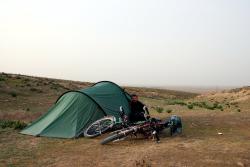An idyllic camping spot near Mashhad