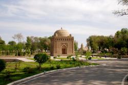 A mausoleum in a Bukhara park