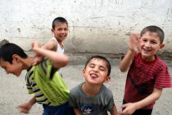 Kids at play in Bukhara
