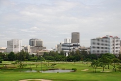 Golf course in the middle of Bangkok