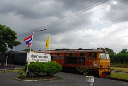A train heading to Bangkok