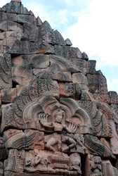 This dancing image tops one of the temple entrances