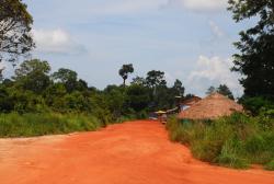Dirt roads at the Anlong Veng border