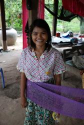 A cheery Cambodian teenager