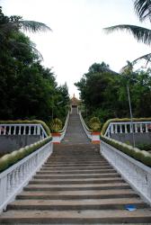 Long steps up to a rural wat