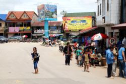The bustling town of Phou Khoun