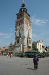 Paul in the main square in Krakow