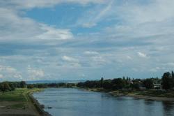 The view over the Elbe on the day we arrived