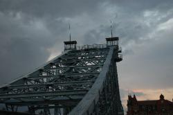 This is Dresden's equivalent to the "Golden Gate Bridge", the "Blaues Wunder". We stayed in a hotel near her