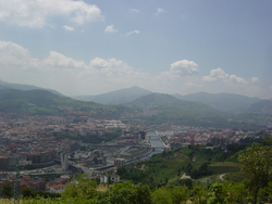 We then took a funicular up one of the many mountains surrounding Bilbao, and looked down at the city below.