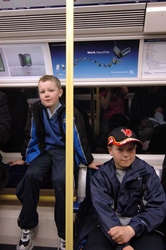 Connor and John on the tube