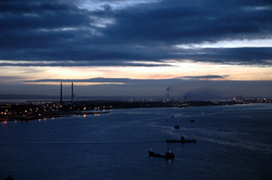 The port by night