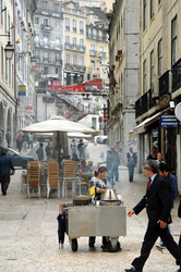A chestnut seller in Lisbon