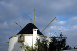 Throughout Portugal we saw many windmills, but this was as close as we could ever get to one -- looking o
ver the fence into so