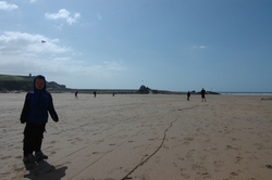 Connor on the beach in Bude