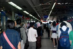 Orderly queues for KL trains