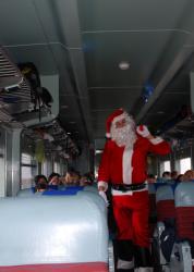 Santa on the train!