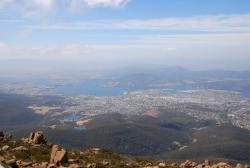 Hobart as seen from Mt. Wellington