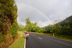 Cycling under a rainbow