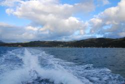 View from the back of the ferry