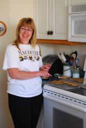 Marlene making us cookies