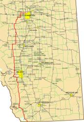 Alberta Route Map