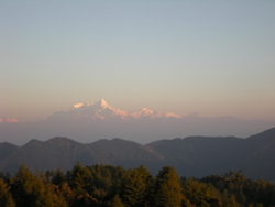 Early morning view of the Himalayas