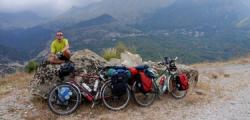Rest stop while climbing mountains in northern Greece
