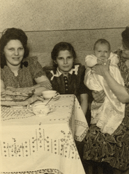 1949 - Inge Rother Christening - Agnes - Jenny - Inge Rother as baby - Pearl Wittwer.jpg