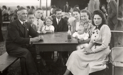 1949 - Martin Wittwer - unknown boy - Max Rother - Paul Rother - unknown - unknown - Elfrieda Wittwer - Ingetraud Rother - Agnes