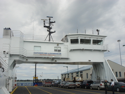 It was quite a big car ferry for such a short journey, but not full at all