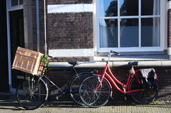 Two bikes in a Den Haag street