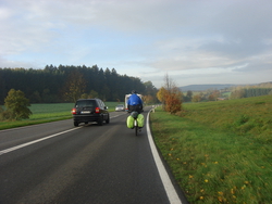 Down the hill to the town of Diersdorf