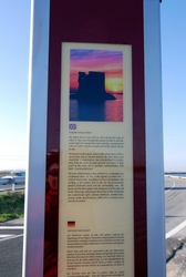 A sign explaining the watchtower