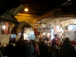 The camel meat stall in the Fes medina