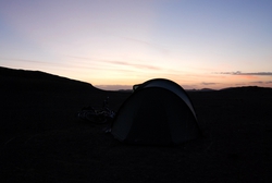 Sunset at our wild camsite outside Rissani