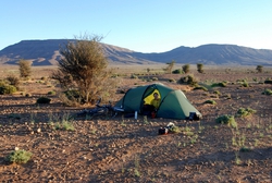 Our tent near the nomads