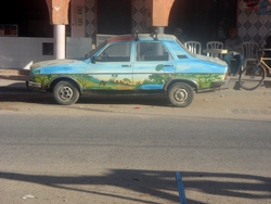 A colourful car in Tamri